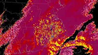 NWS Radar shows rainsnow line in southeastern Massachusetts [upl. by Namref]