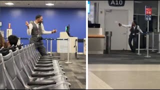 Delta Employee Gives Early Morning Flyers A Disco Performance for The Ages [upl. by Ailime]