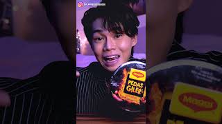 MALAYSIAN TRY MAGGI PEDAS GILER 大馬人挑戰吃Pedas Giler shorts tiktok spicy challenge ramen [upl. by Auberta]