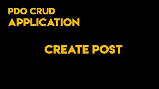 PDO Application  Create post  Part 8 [upl. by Nnairrehs]