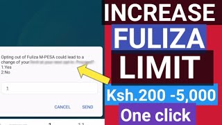 How to increase fuliza limit  how to fuliza more money  increase fuliza limit [upl. by Hillier]