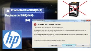 Fix HP PRINTER Protected Cartridge Installed Replace Cartridges Envy OfficeJet DeskJet Ink ERROR [upl. by Royd]