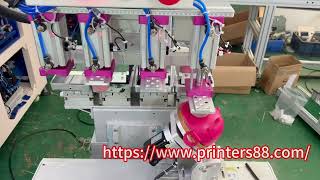 4 Colors Servo Pad Printer for Toy Face CNC Tampo Printing Machine [upl. by Amadeus]