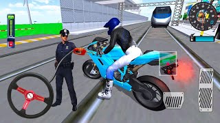 ✅3D Driving Class Simulator Bullet Train Vs Motorbike Bike Driving Game  Android Gameplay [upl. by Annaoj]