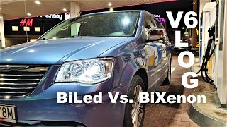 BiLed Vs BiXenon CZY BYŁO WARTO Test PL muzyk jeździ V6 VLOG [upl. by Onirefez934]