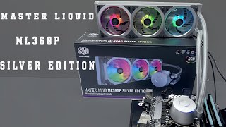 Cooler Master Master Liquid ML360P Sliver Edition Unbox install test [upl. by Sura]