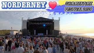 Norderney Strandimpressionen am Samstag Abend zum Summertime Festival 2024 [upl. by Nalced]