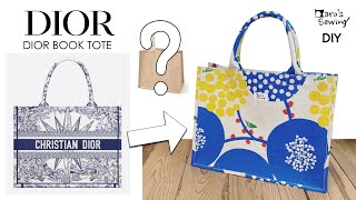 【Dior】無印のアレと同じ作り方？ディオールのBAGを解剖したらマイジュートバッグと同じだった件。 トートバッグ作り方動画。北欧生地。 sewing diy tutorial [upl. by Carlyle446]