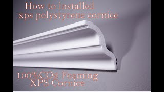 polystyrene cornice How to installed xps polystyrene cornice [upl. by Zea20]