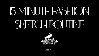 June 16th15 Min Daily Fashion Sketching Routine ASMR [upl. by Ariec]