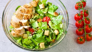 Chicken Caesar Salad Recipe Easy  Easy Chicken Salad recipe For Weight loss [upl. by Arikehs446]