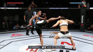 Germaine de Randamie vs Elizabeth Phillips superman punch EA sports UFC 2  KO Knockout [upl. by Duhl]