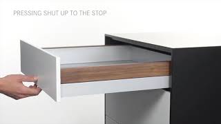 Hafele Australia  Closing Grass Nova Pro Tipmatic Drawer [upl. by Adlei]