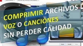 Comprimir archivos de Voz o Canciones sin perder calidad  convertir a mp3 con Bitrate y Frecuencia [upl. by Tiffi618]