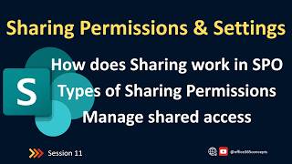 How to manage Sharing Permissions in SharePoint  SharePoint Online Training [upl. by Sherie965]