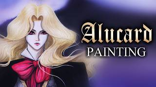 Painting Alucard in Watercolors🧛🏻 ✨  CASTLEVANIA [upl. by Adrianna909]