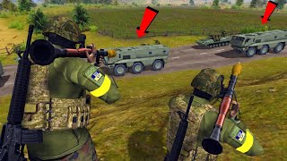 Ukrainian troops attacked Russian infantry convoy MOWAS2 Battle Simulation [upl. by Aneroc219]