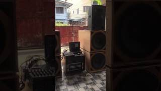 DIY Martin Audio ws18x PA sub test  100hz Small Dream Sound System [upl. by Ahsiela535]