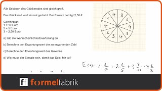 Erwartungswert – Wahrscheinlichkeitsverteilung – Glücksrad – Klassenarbeit [upl. by Bussey]