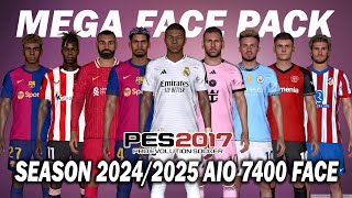 PES 2017 NEW MEGA FACE PACK 242025 AIO FOR ALL PATCH [upl. by Rexford]