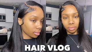 ALIEXPRESS UEENLY WIG STRAIGHT SILKY LACE FRONTAL BEST AFFORDABLE PRICE [upl. by Mccallum]