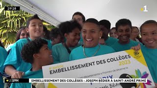 Les élèves du collège JosephBédier ont remporté le concours quotEmbellissement des collègesquot [upl. by Delcina]