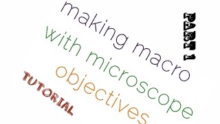 Micro with microscope objectives [upl. by Tris]