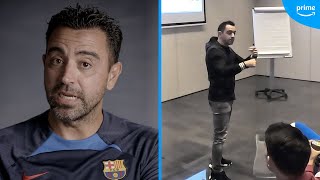 Xavis FIRST EVER Barcelona teamtalk [upl. by Belier]