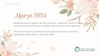 Homenaje a nuestros asegurados fallecidos en Marzo de 2024 [upl. by Bruni832]