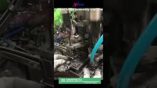 semi auto cabinet door hinge assembly machinehingemakingprocess [upl. by Dlorrej]