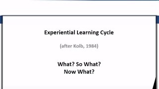 Experiential Learning Cycle [upl. by Ecnadnak]