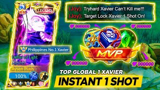 I FINALLY FOUND XAVIER NEW BEST BUILD AND EMBLEM FOR ONE HIT 😱  XAVIER TIPS AND TRICKS  MLBB [upl. by Ltihcox]