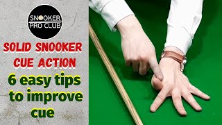 6 Snooker Cueing Tips  Cue action tricks to improve straight cueing technique [upl. by Arde263]