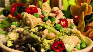 Cauliflower Rice Pea Frisée Salad with Garlic Cashew Dressing  Take 3 [upl. by Fulvia]