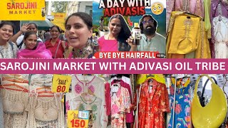 ADIVASI TRIBE IN SAROJINI NAGAR MARKET Rs 50 80150 dresses Corset tops boho bagsdainty jewelry [upl. by Atiras]