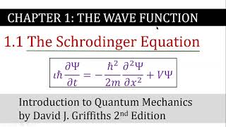 1 The Schrodinger Equation  The Wave Function  Griffiths Quantum Mechanics [upl. by Hanfurd244]