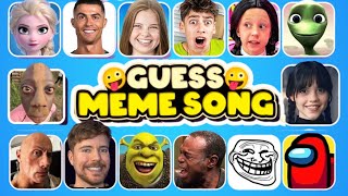 GUESS THE MEME SONG🔥  popular memes  MrBeast iShowSpeed [upl. by Orhtej]