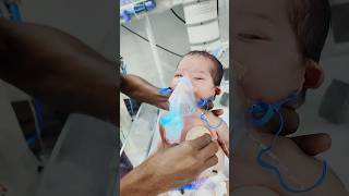 Physiotherapy nebulizesion newbornbaby babycare nicu [upl. by Anatlus267]