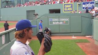 Yu Darvish Bullpen Fenway Park August 6 2012 WWWBULLPENVIDEOSCOM [upl. by Morril]