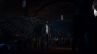 Lucifer S05E05  Amenadiel shows his immortality and wings [upl. by Imehon]