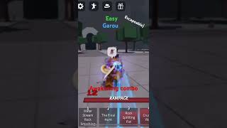 Easy garou Awakening Combo thestrongestbattlegrounds [upl. by Yedsnil]