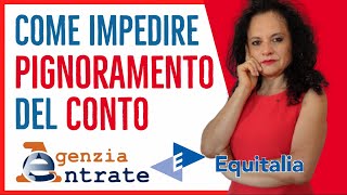 PIGNORAMENTO CONTO CORRENTE EQUITALIA E AGENZIE DELLE ENTRATE [upl. by Barde384]