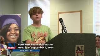 Northwest Board of Education Meeting of September 9 2024 [upl. by Dorita]