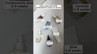 HOW LONG SKINCARE INGREDIENTS TAKES TO WORK✨ kbeautytips skincareingredients [upl. by Dorr]