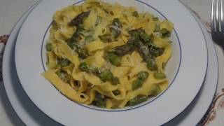 TAGLIATELLE AGLI ASPARAGI FATTE IN CASA [upl. by Fagen]