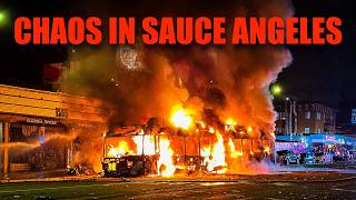 MAYHEM IN SAUCE ANGELES World Series Victory Turns Into GTA Mayhem [upl. by Ardiekal]