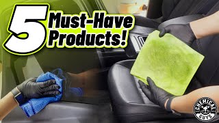 Top 5 Tools amp Products to Clean and Refresh Your Cars Interior  Chemical Guys [upl. by Ellehcit]