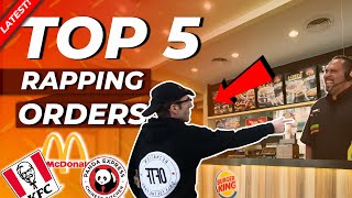 Top 5 Rapping Orders At Fast Food Restaurants Mcdonalds Burger King Drive Thru Rap Order [upl. by Lustig847]