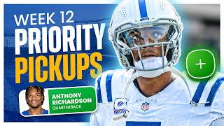 Top 7 Fantasy Football Waiver Wire Pickups for Week 12  Priority Adds 2024 [upl. by Holmann943]