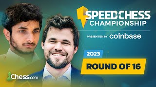 Magnus Carlsen vs Vidit  Speed Chess Championship 2023 Round of 16  coinbase [upl. by Arerrac]